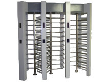Stainless steel Triple channel access control system full height turnstile